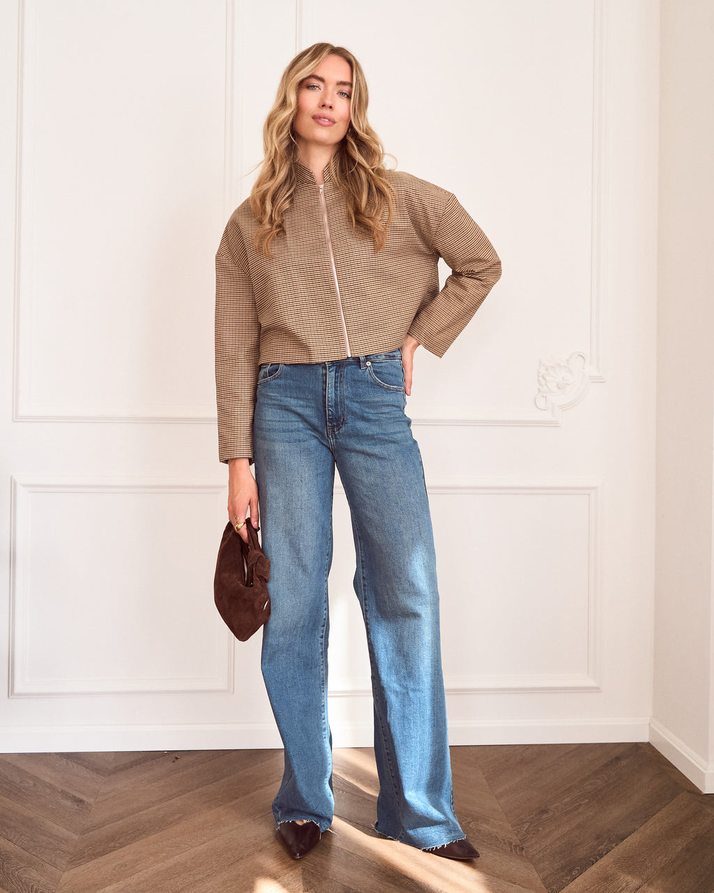 Tall jeans wide leg donkerblauw
