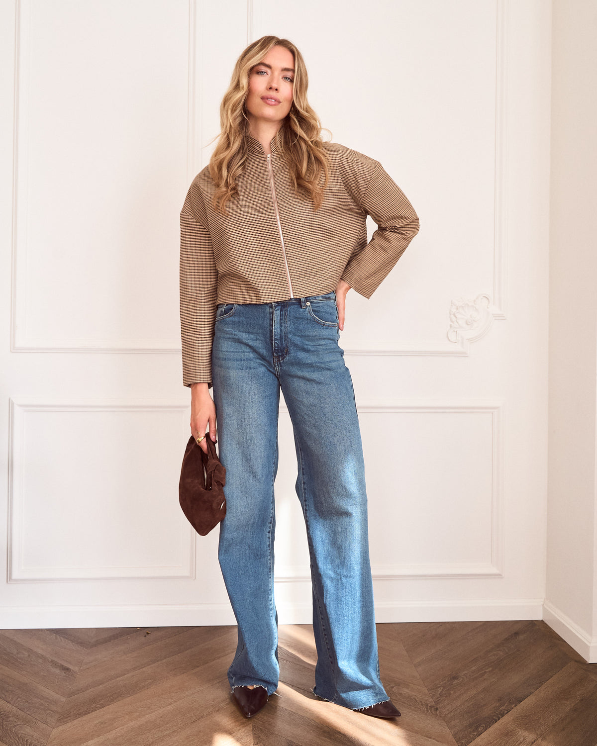 Tall jeans wide leg donkerblauw