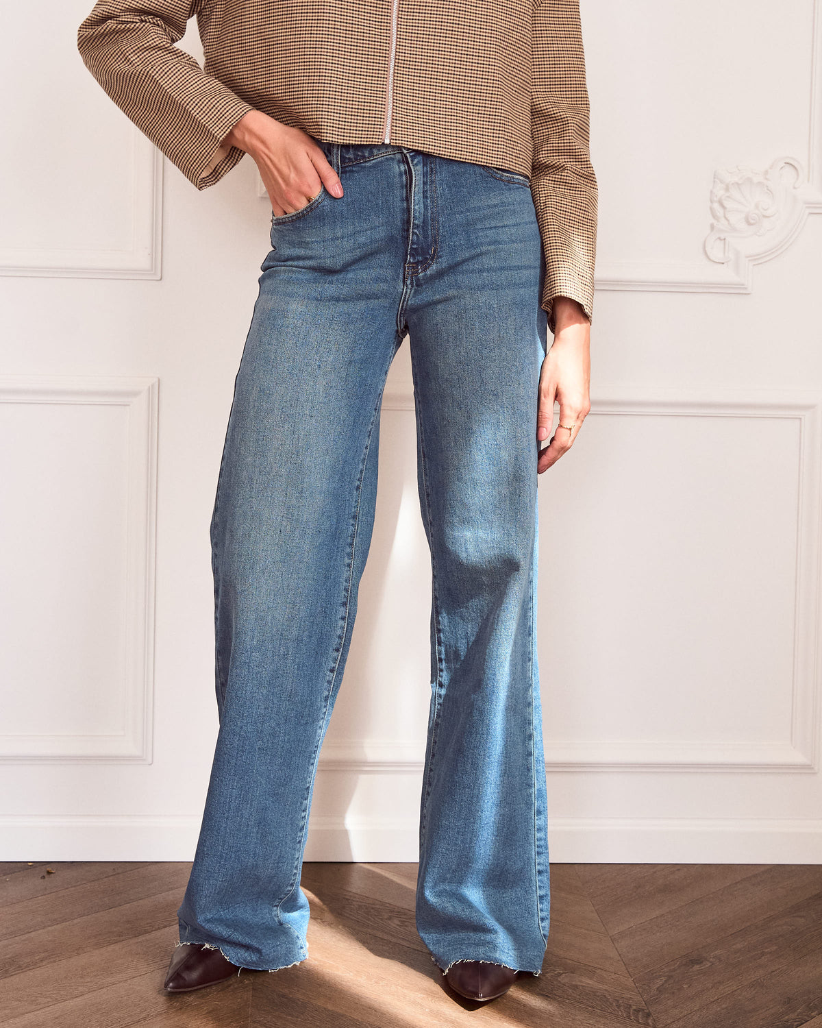 Tall jeans wide leg donkerblauw