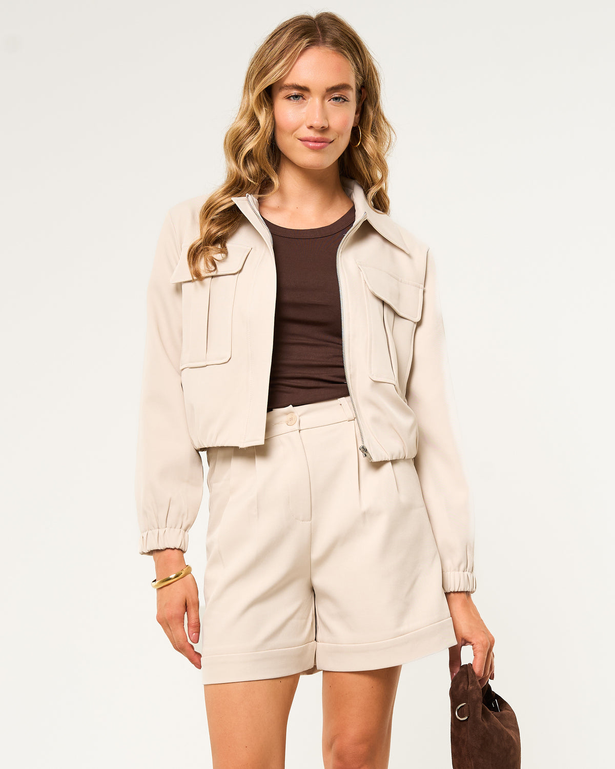 Cargo jasje beige