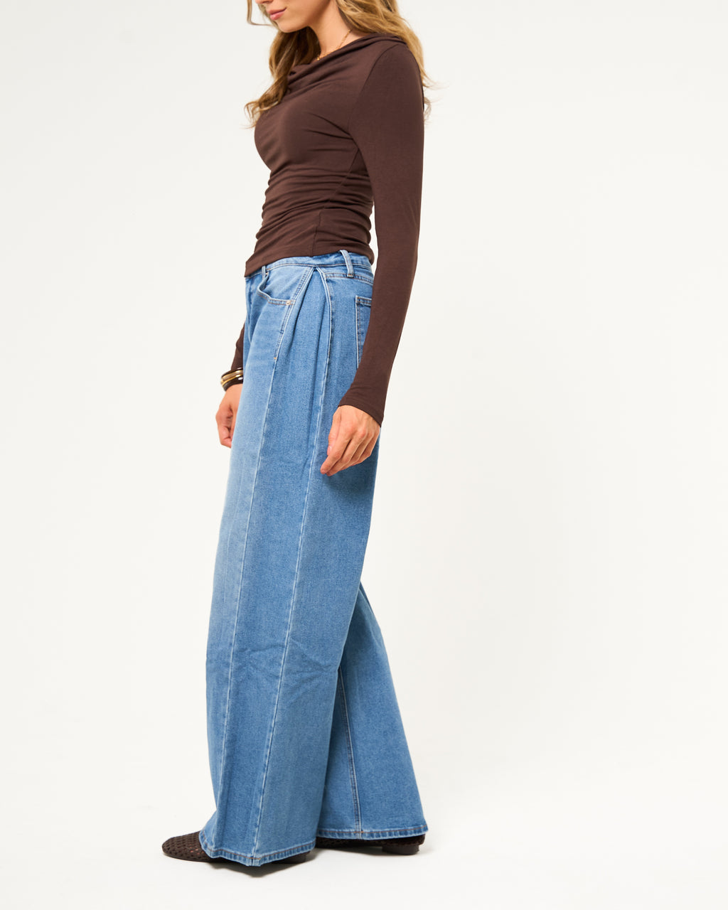 Baggy jeans zijplooi