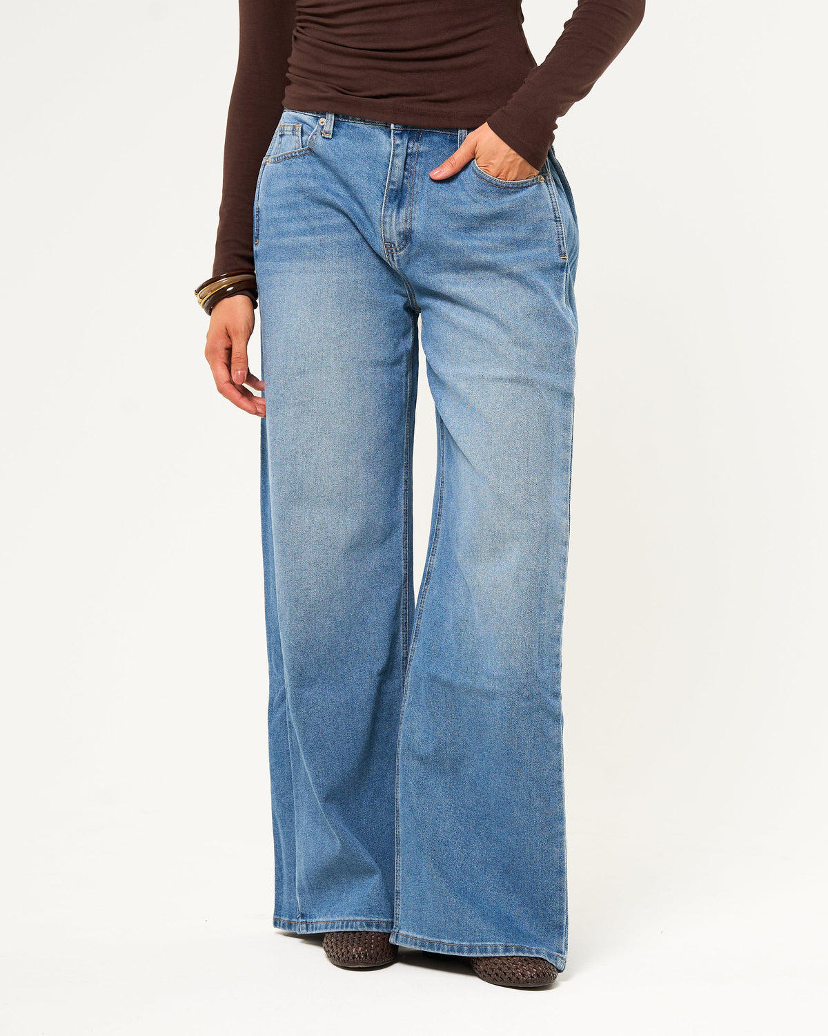 Baggy jeans zijplooi