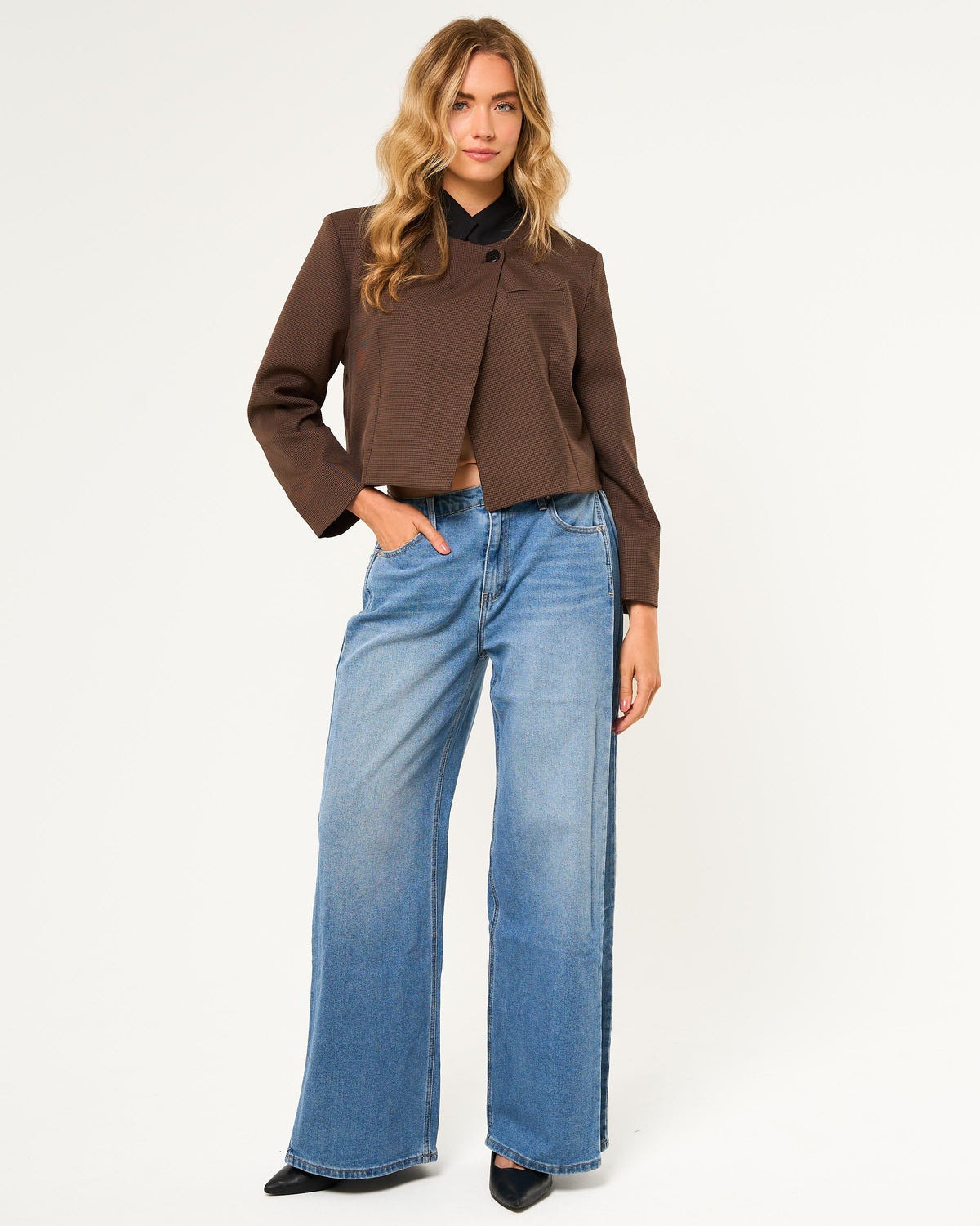 Baggy jeans zijplooi