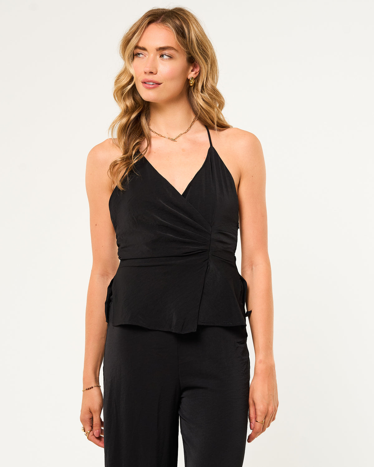 Halter jumpsuit zwart