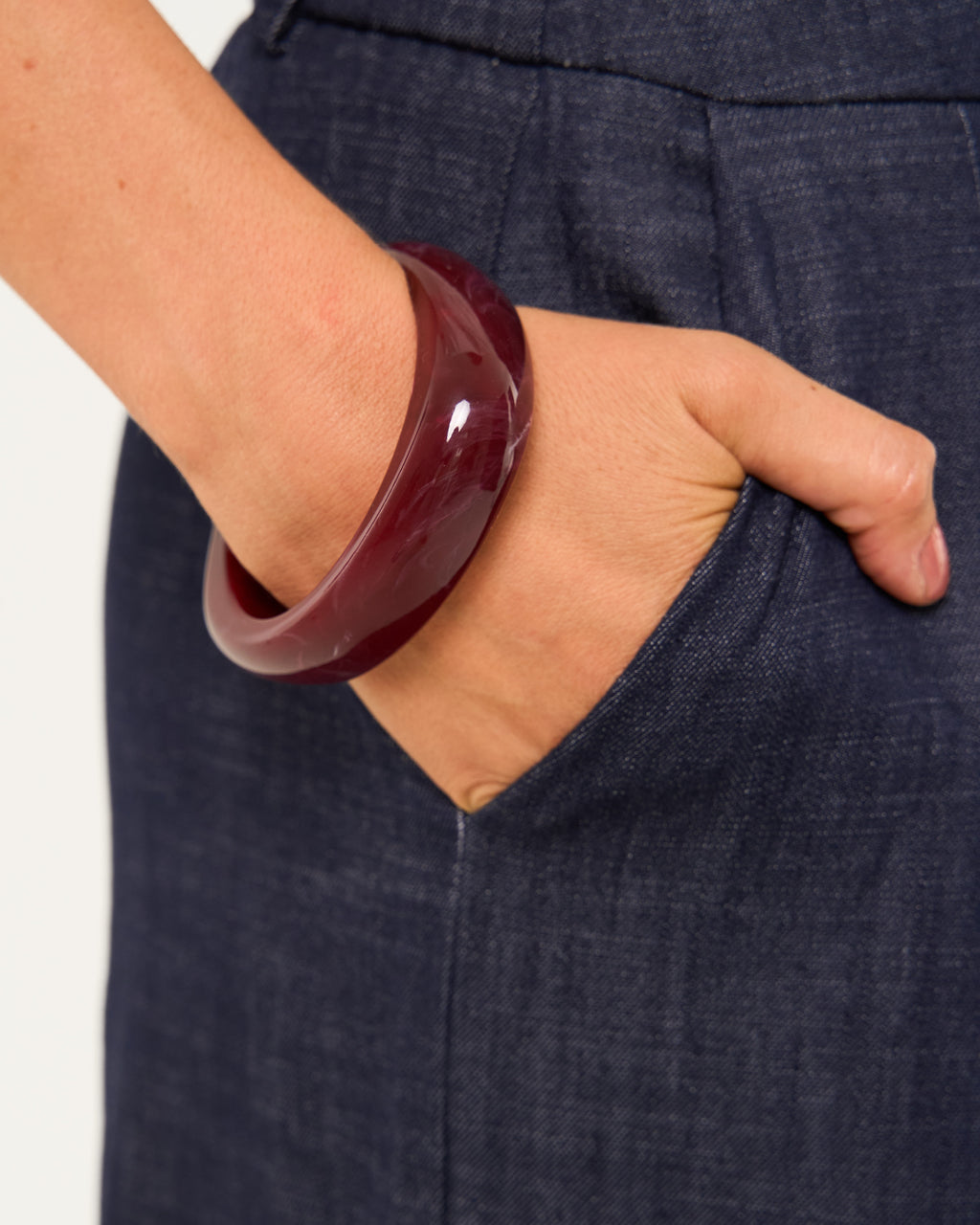 Bangle gemêleerd wijnrood