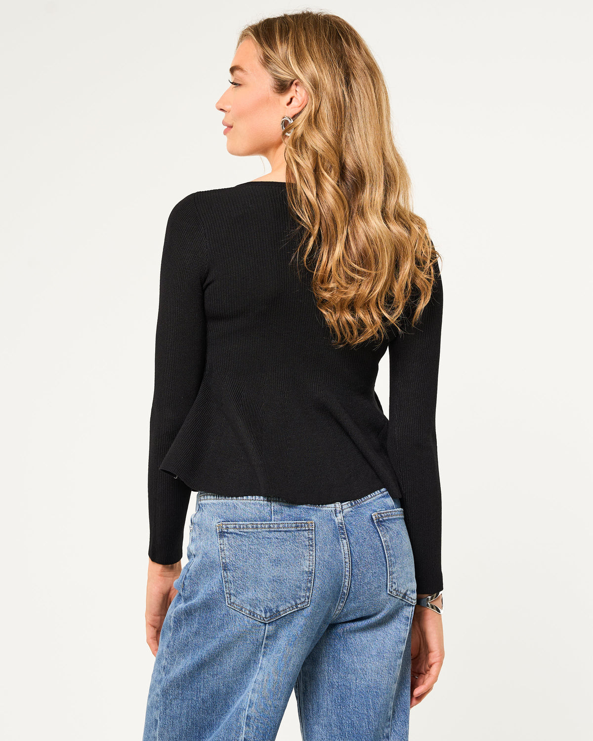 Peplum vest zwart