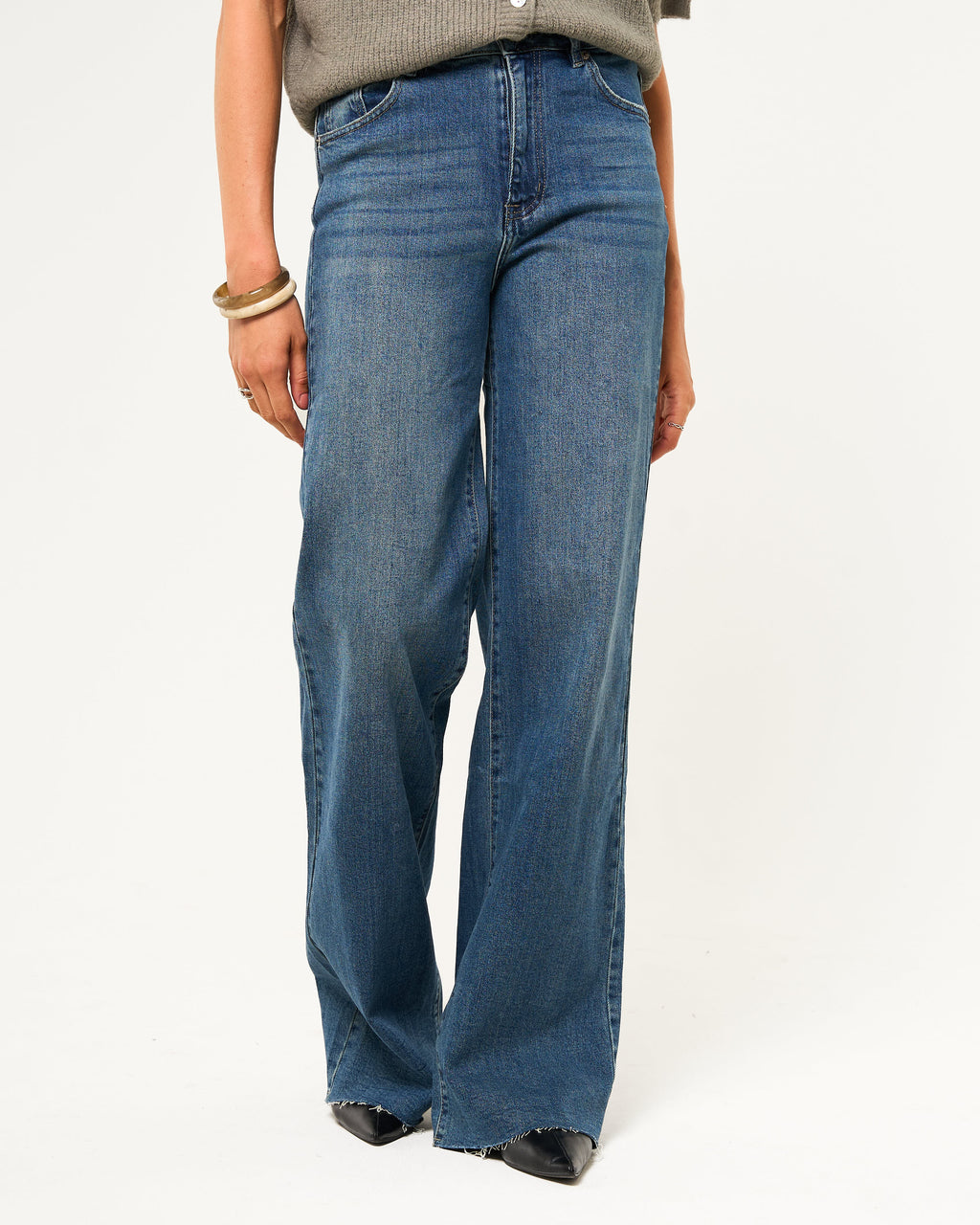 Tall jeans wide leg donkerblauw
