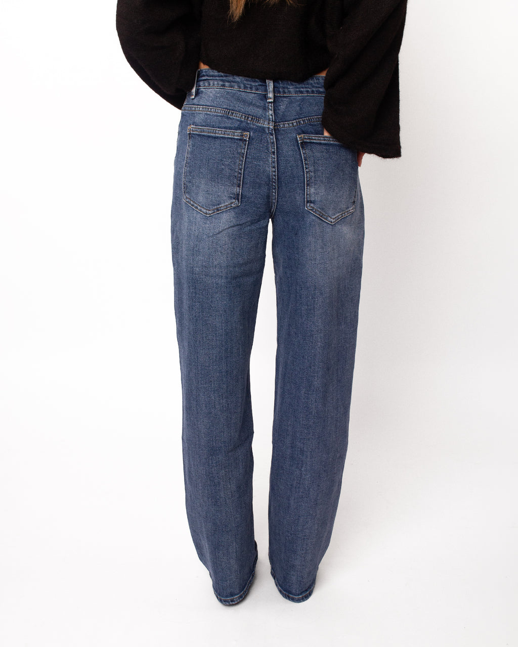 Tall jeans balloon fit donkerblauw