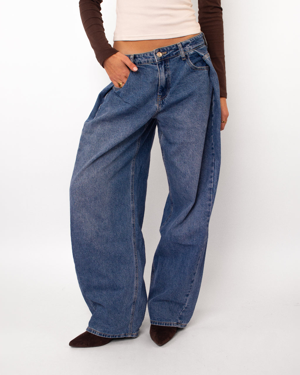 Baggy jeans donkerblauw