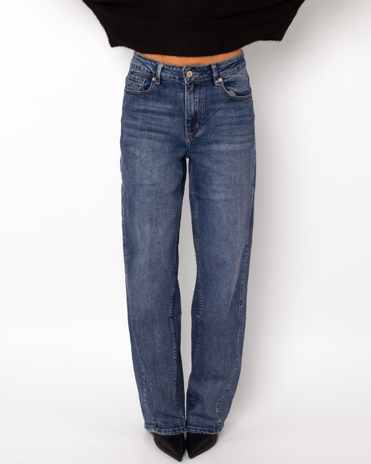 Tall jeans balloon fit donkerblauw