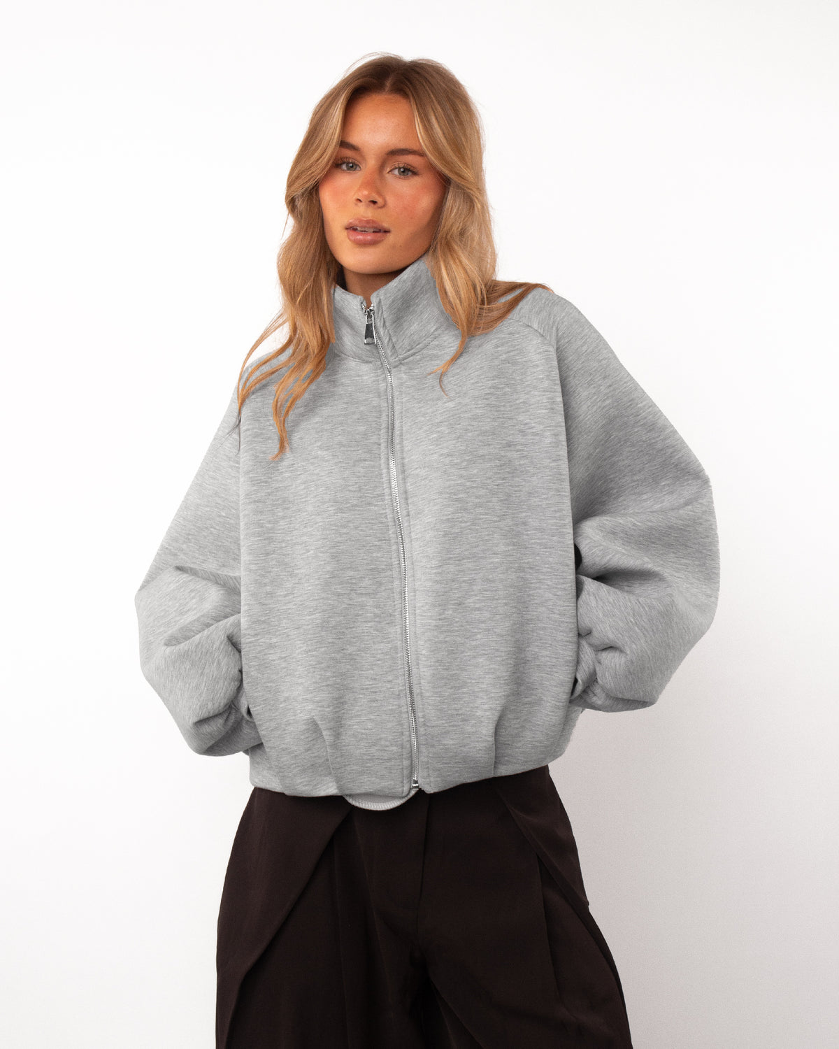 Oversized scuba vest grijs