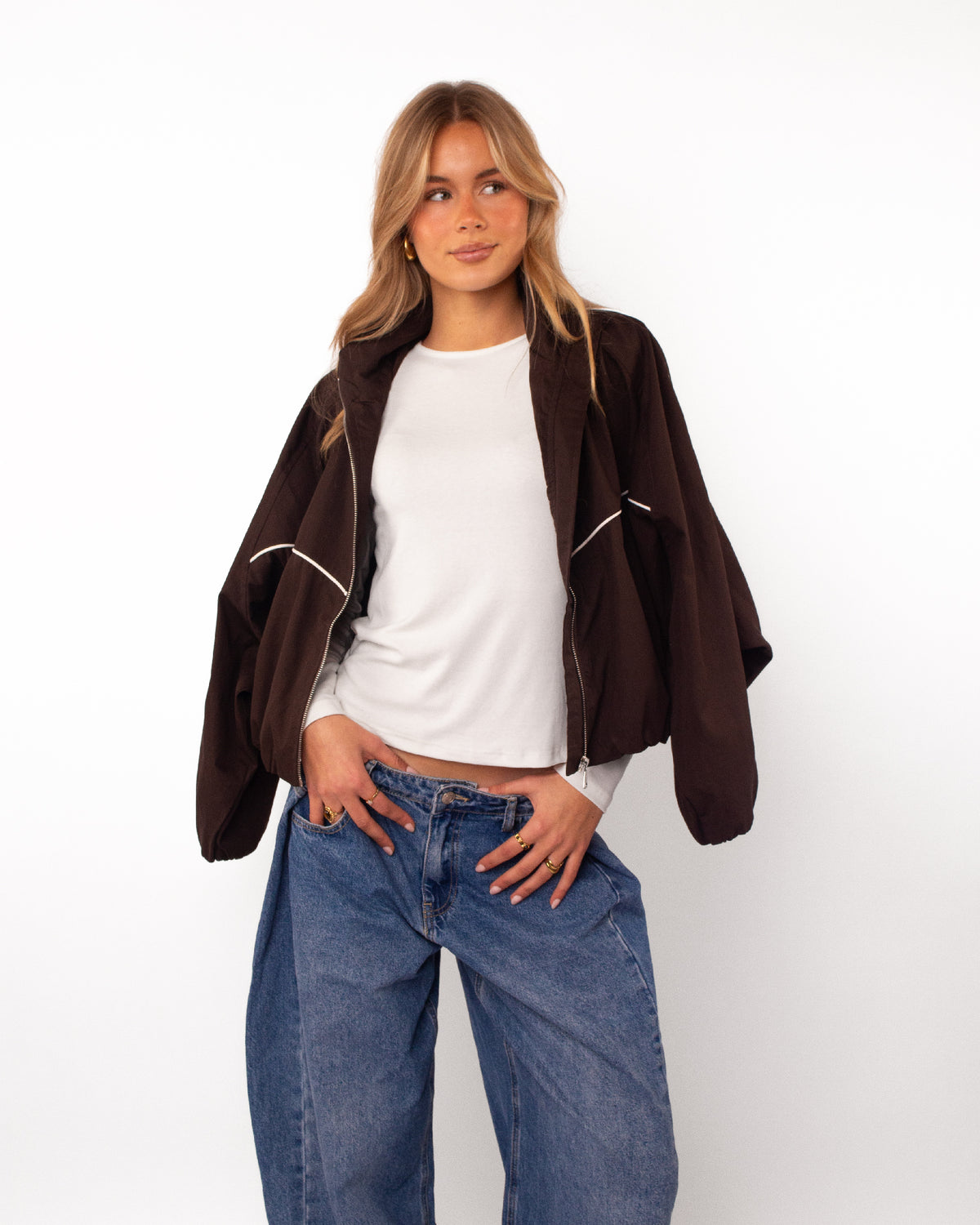 Basic shirt met lange mouwen wit
