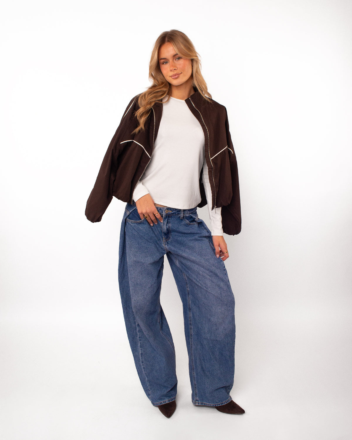 Basic shirt met lange mouwen wit