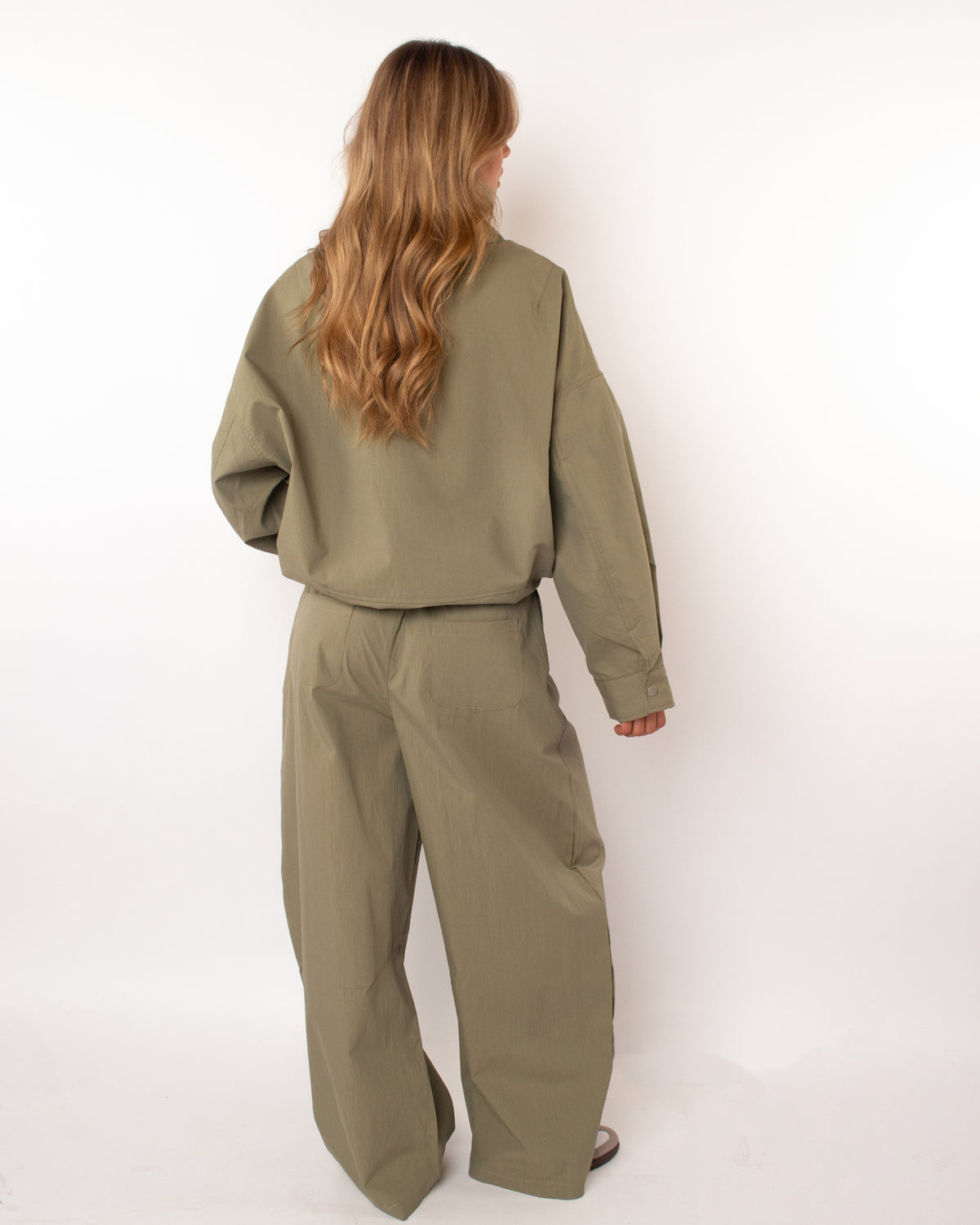 Loose fit jacket groen