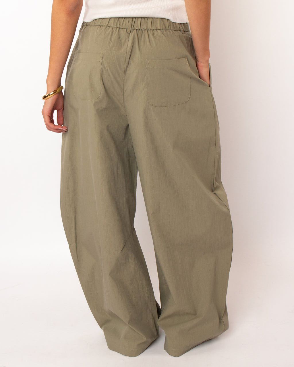 Loose fit cargo broek groen