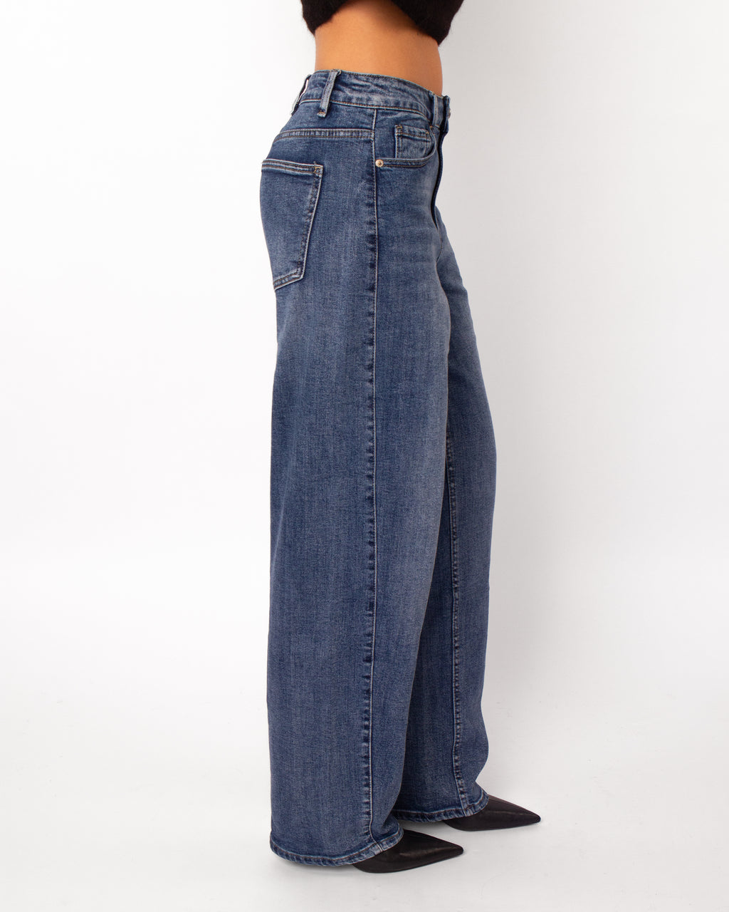 Tall jeans balloon fit donkerblauw