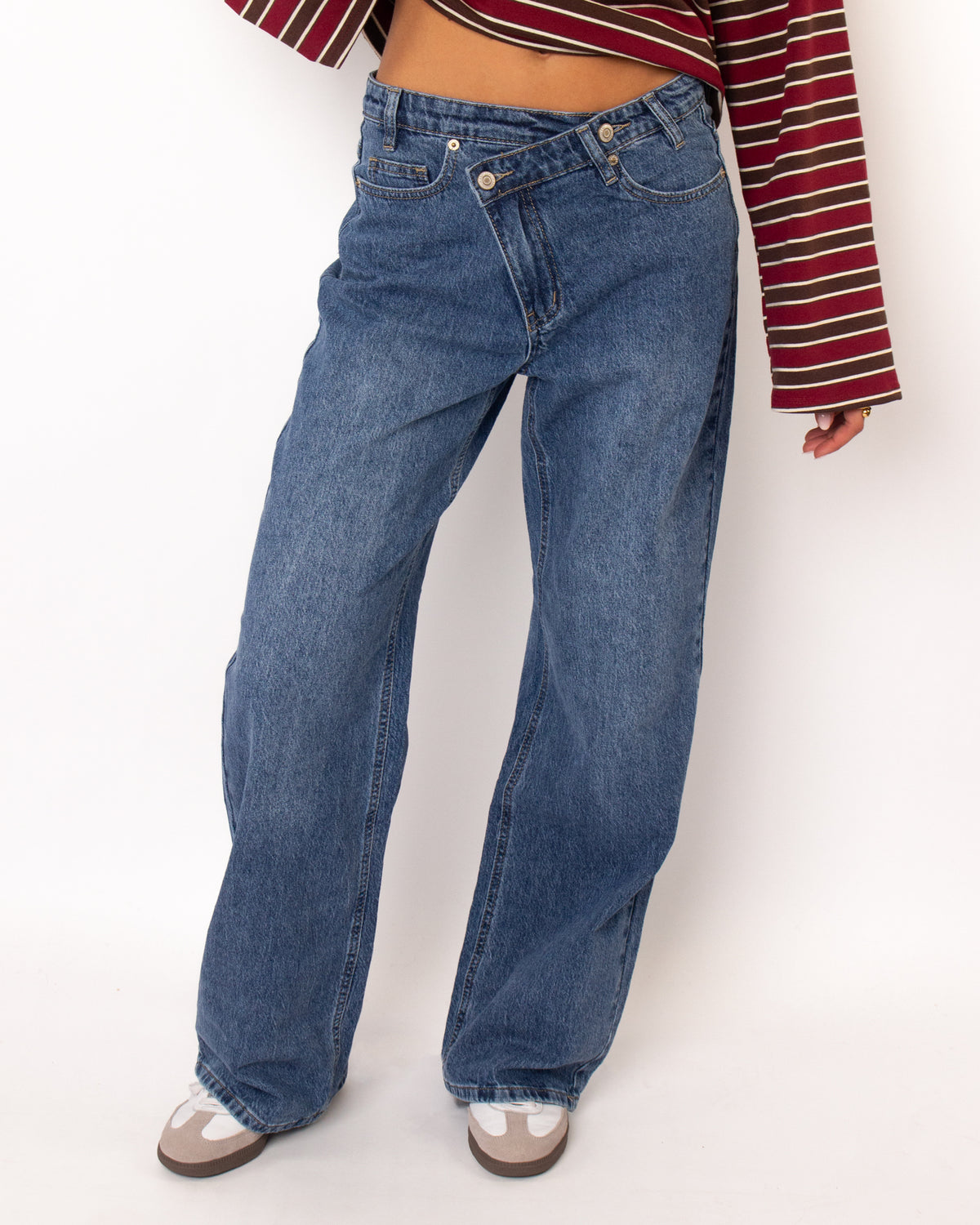 Overslag jeans straight leg